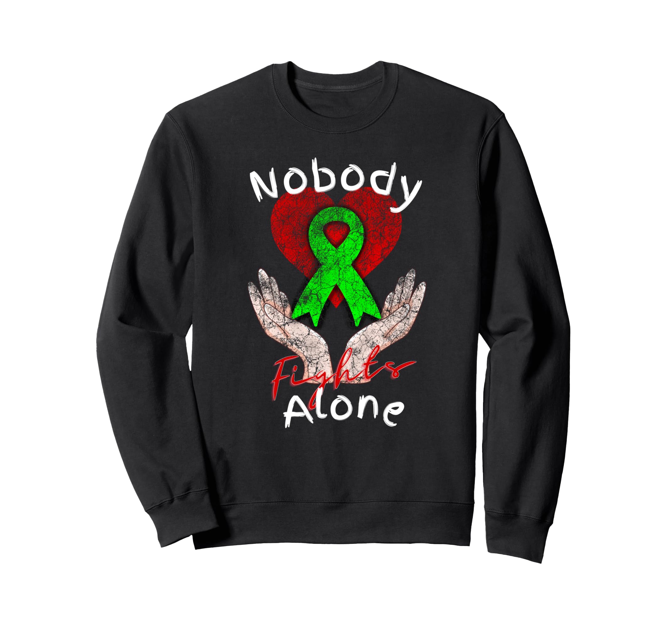 Nobody Fights Alone Mental Health Sweatshirt - Trendy Graphic for Adults - T-Shirt, Sweatshirt, Hoodie