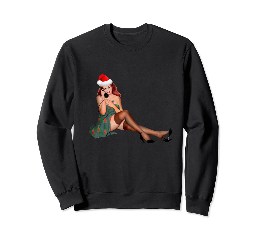 Pin Up Americana Green Red Hair Sweatshirt - Unique Graphic for Adults - T-Shirt, Sweatshirt, Hoodie