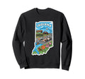 Indiana Pride Race Car Lover Sweatshirt - Novelty Apparel for Adults - T-Shirt, Sweatshirt, Hoodie