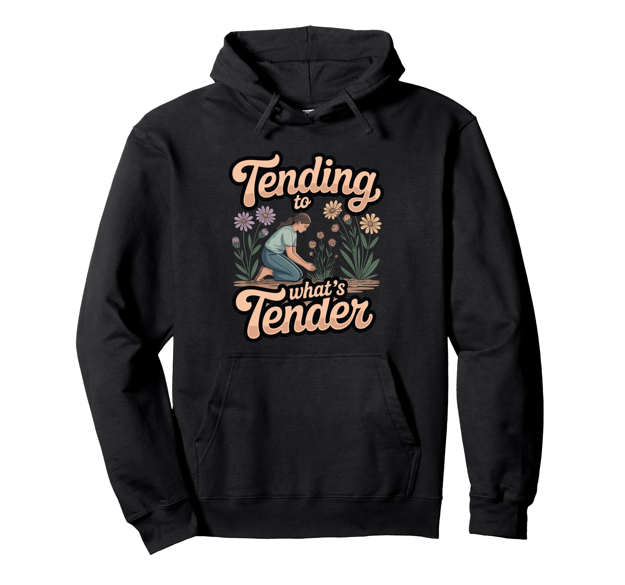 Tending To Whats Tender Grief Hoodie - Casual Everyday Wear for Adults - T-Shirt, Sweatshirt, Hoodie