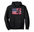 Motorcyclist Usa American Flag Hoodie - Casual Everyday Wear Unisex - T-Shirt, Sweatshirt, Hoodie