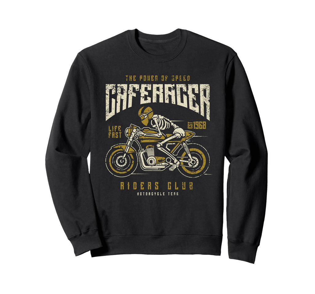 Cafe Racer Motorcycle Race Sweatshirt - Aesthetic Graphic Unisex - T-Shirt, Sweatshirt, Hoodie