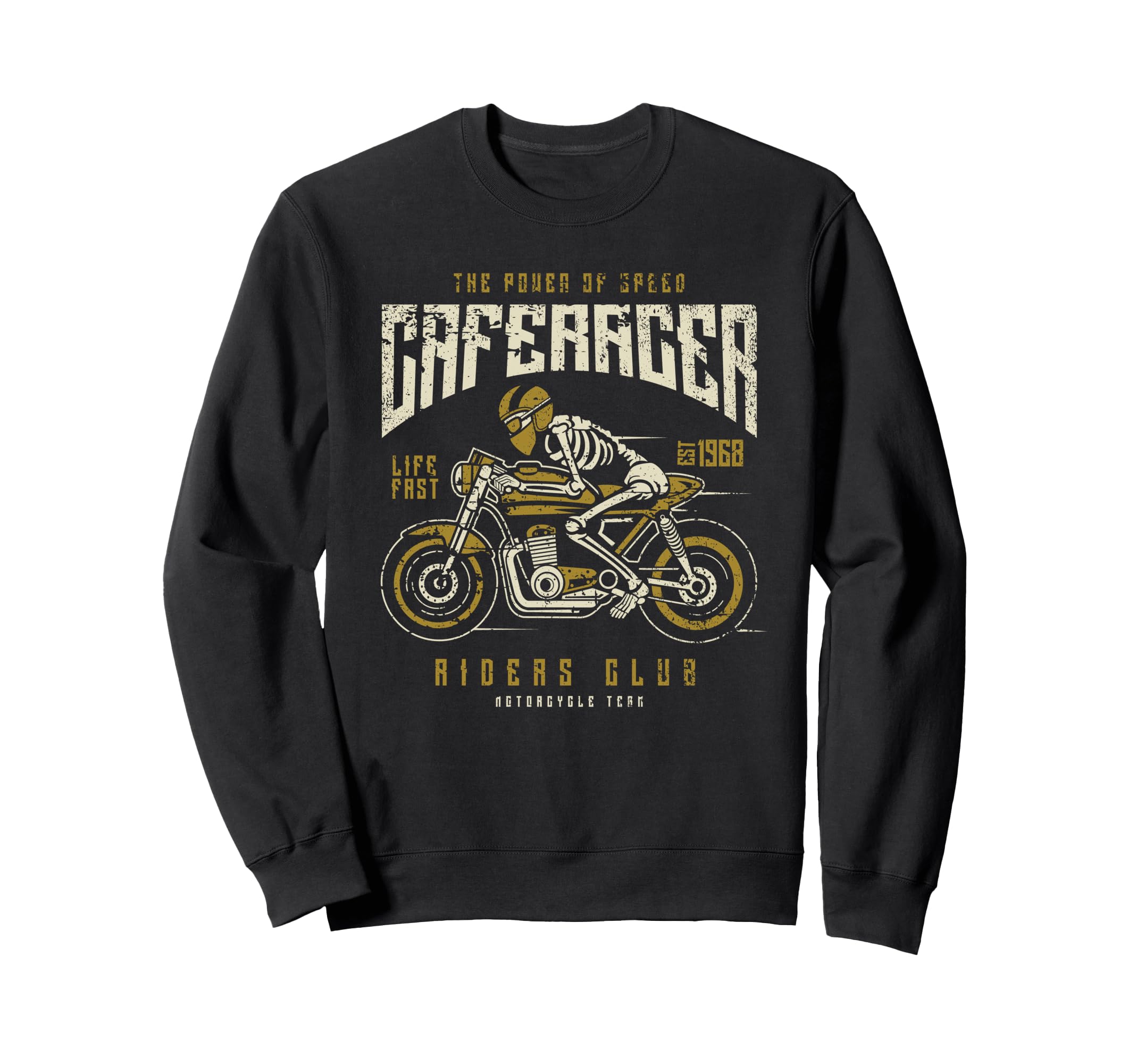 Cafe Racer Motorcycle Race Sweatshirt - Aesthetic Graphic Unisex - T-Shirt, Sweatshirt, Hoodie