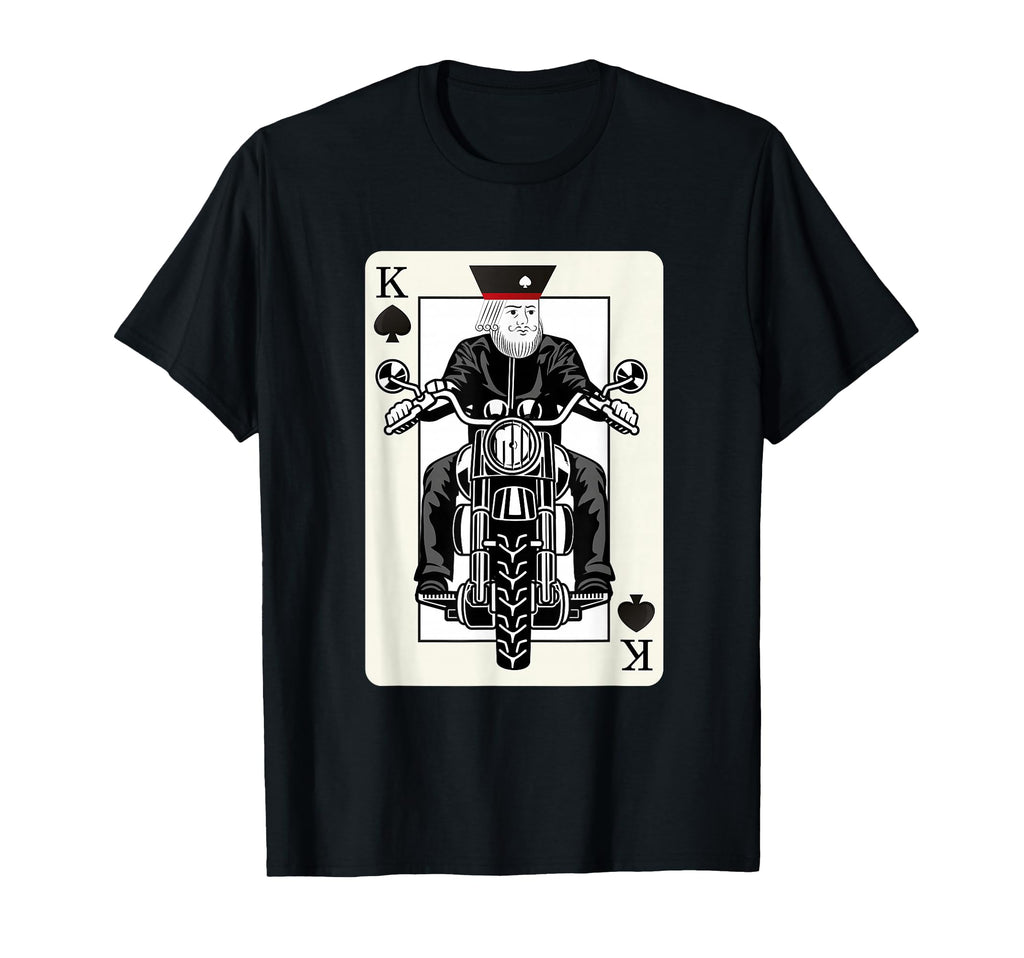 King Card Motorcycle Poker Black Jack T-Shirt - Novelty Apparel Unisex - T-Shirt, Sweatshirt, Hoodie