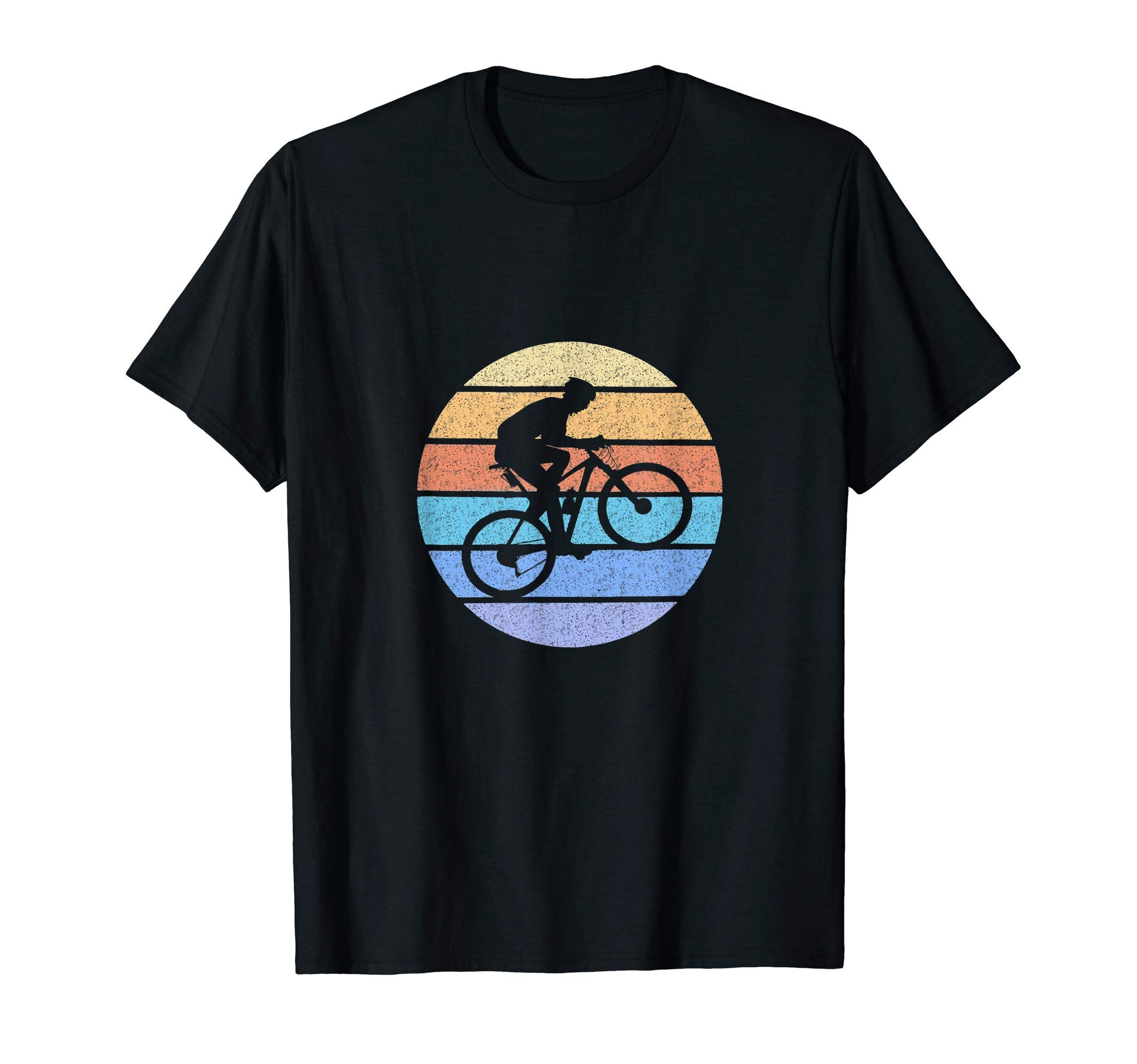 Mountain Bike Sunset Aged T-Shirt - Aesthetic Graphic for Adults - T-Shirt, Sweatshirt, Hoodie