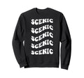Scenic Wavy Text Sweatshirt - Casual Everyday Wear Men Women - T-Shirt, Sweatshirt, Hoodie