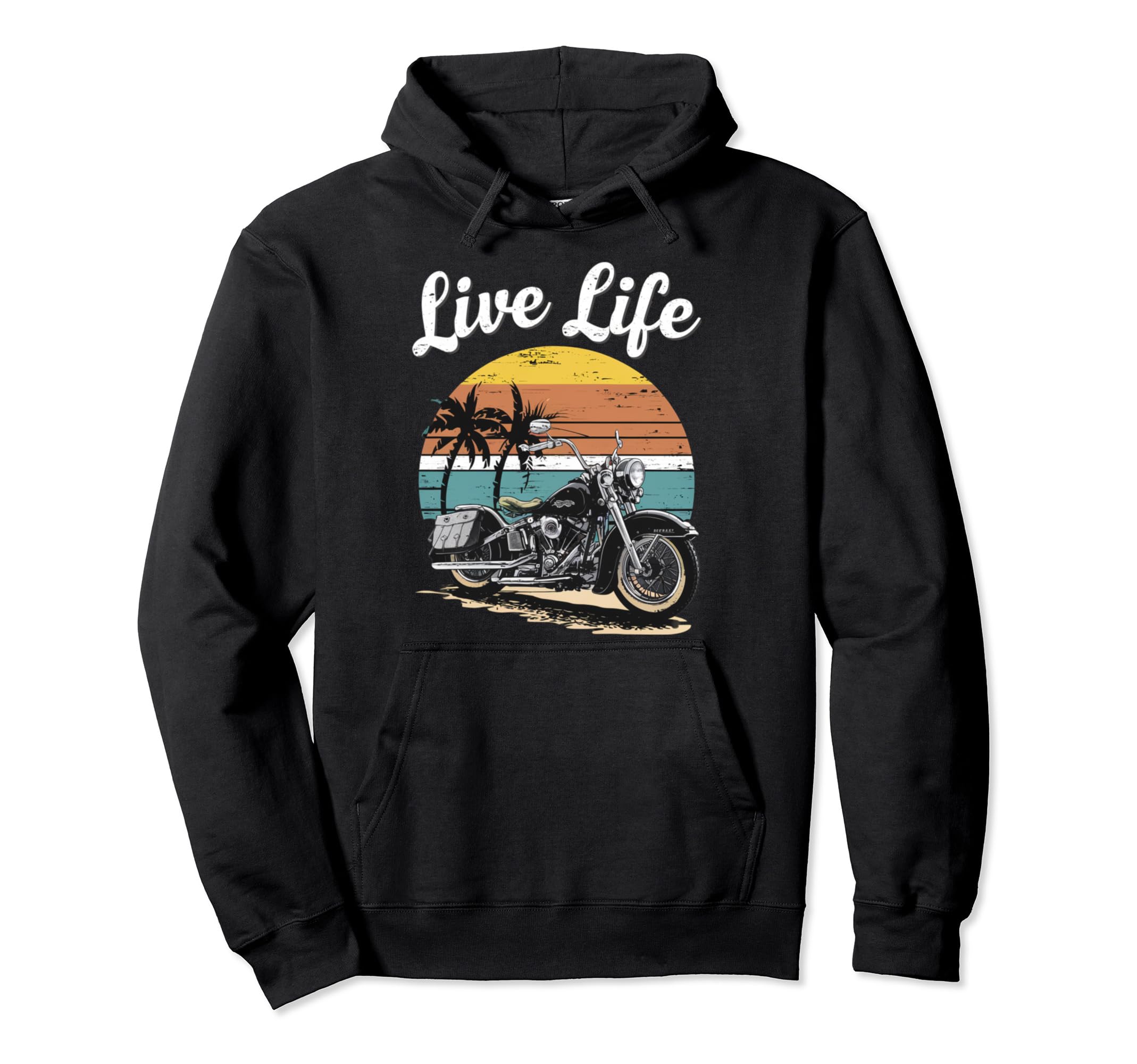 Live Life Motorcycle Novelty Hoodie - Custom Art Print Unisex - T-Shirt, Sweatshirt, Hoodie