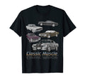 Muscle Cars Lineup Racing Distressed T-Shirt - Graphic Print Men Women - T-Shirt, Sweatshirt, Hoodie