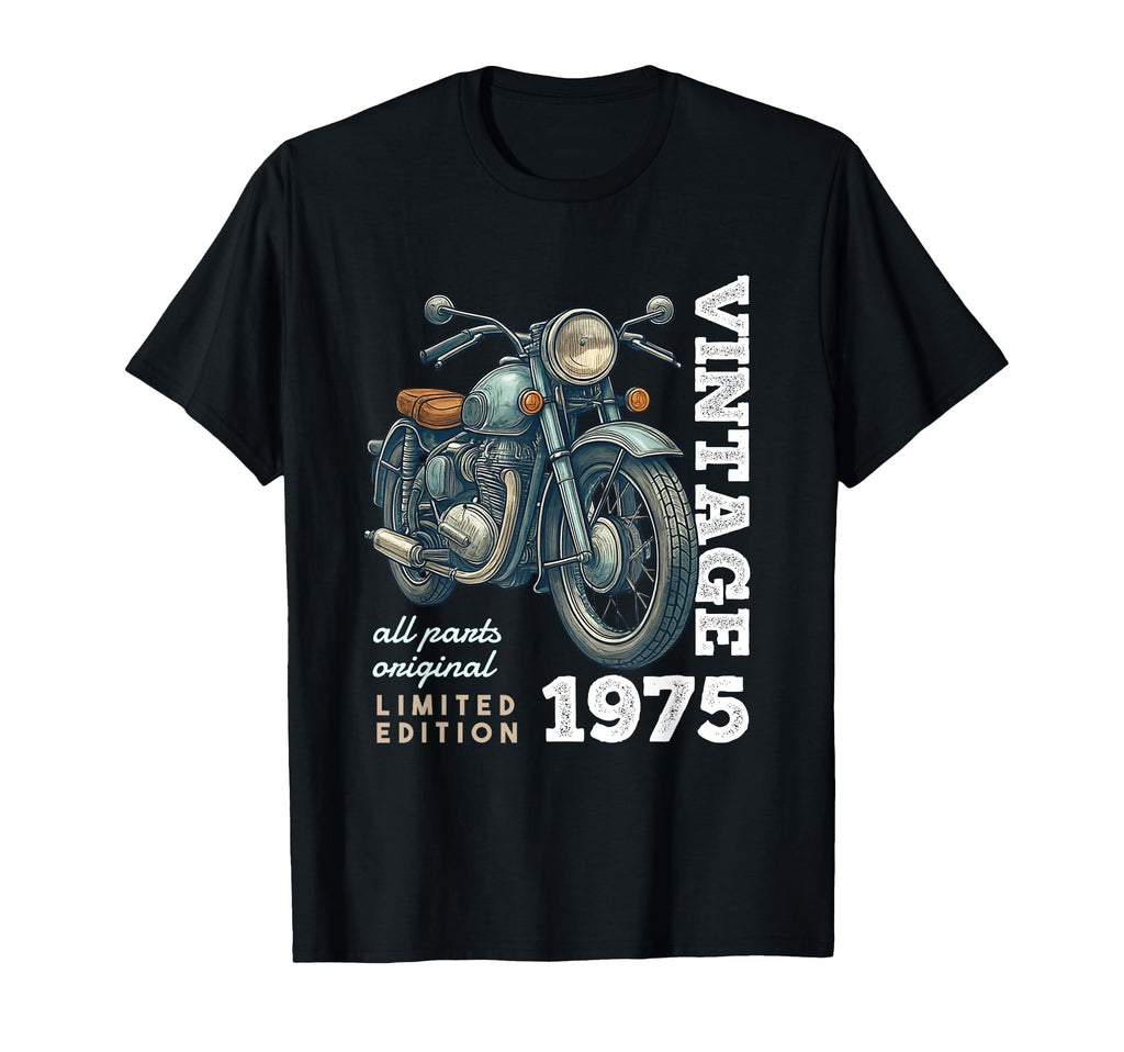1975 50 Years Old Motorcycle 50Th Birthday T-Shirt - Novelty Apparel Unisex - T-Shirt, Sweatshirt, Hoodie