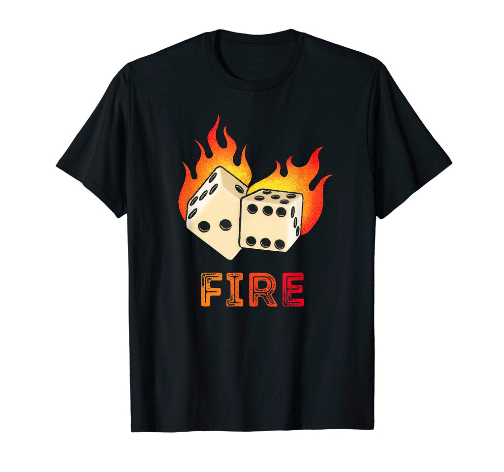 Flaming Dice Tattoo Gift T-Shirt - Custom Art Print for Adults - T-Shirt, Sweatshirt, Hoodie