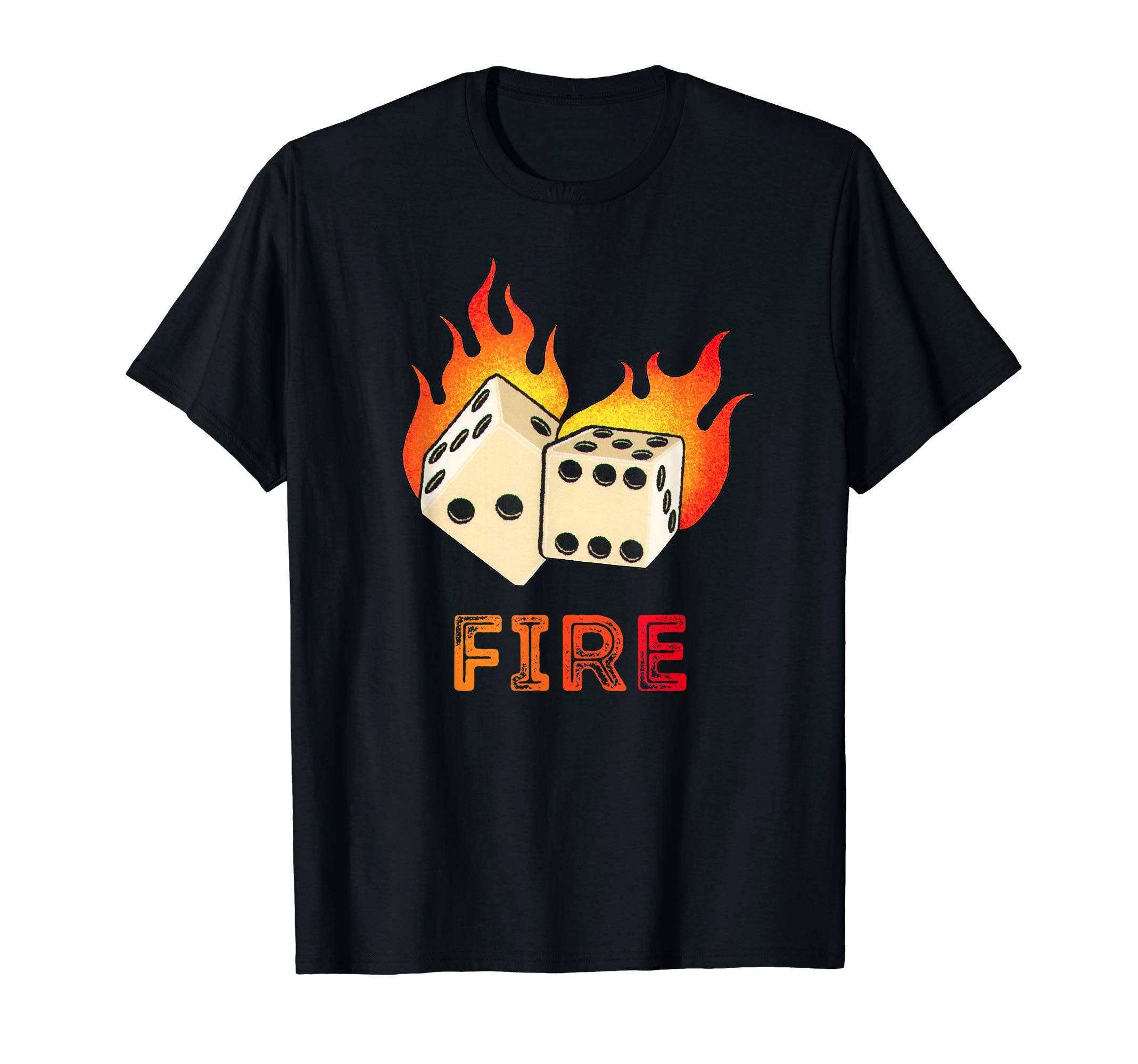 Flaming Dice Tattoo Gift T-Shirt - Custom Art Print for Adults - T-Shirt, Sweatshirt, Hoodie