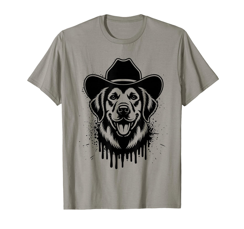 Funny Golden Retriever Cowboy Western Dog T-Shirt - Trendy Graphic Unisex - T-Shirt, Sweatshirt, Hoodie