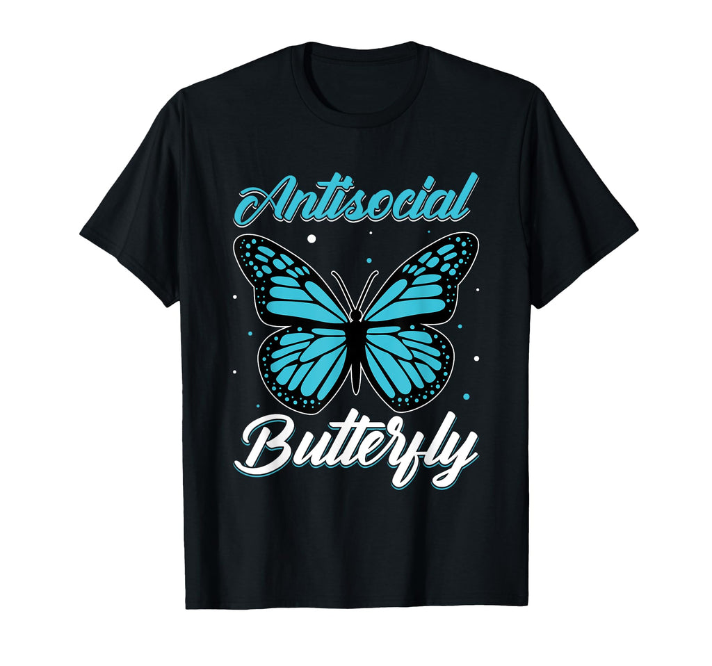 Antisocial Butterfly Loner Reserved T-Shirt - Custom Art Print Men Women - T-Shirt, Sweatshirt, Hoodie