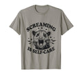 Screaming Is Self Care Opossum T-Shirt - Minimalist Print Men Women - T-Shirt, Sweatshirt, Hoodie