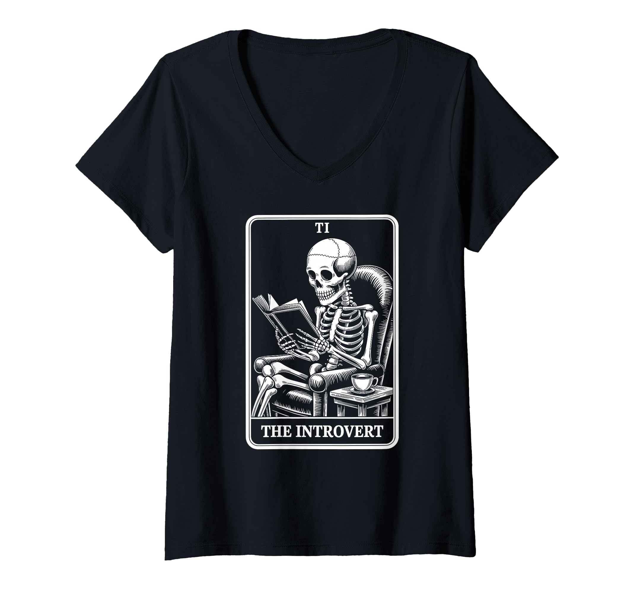 Womens Introvert Tarot Indoorsy T-Shirt - Aesthetic Graphic for Adults - T-Shirt, Sweatshirt, Hoodie