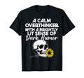 Dark Overthinker Skull Flower Funny T-Shirt - Minimalist Print Unisex - T-Shirt, Sweatshirt, Hoodie
