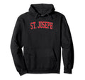 St Joseph Mi Distressed Red Varsity Hoodie - Custom Art Print Unisex - T-Shirt, Sweatshirt, Hoodie