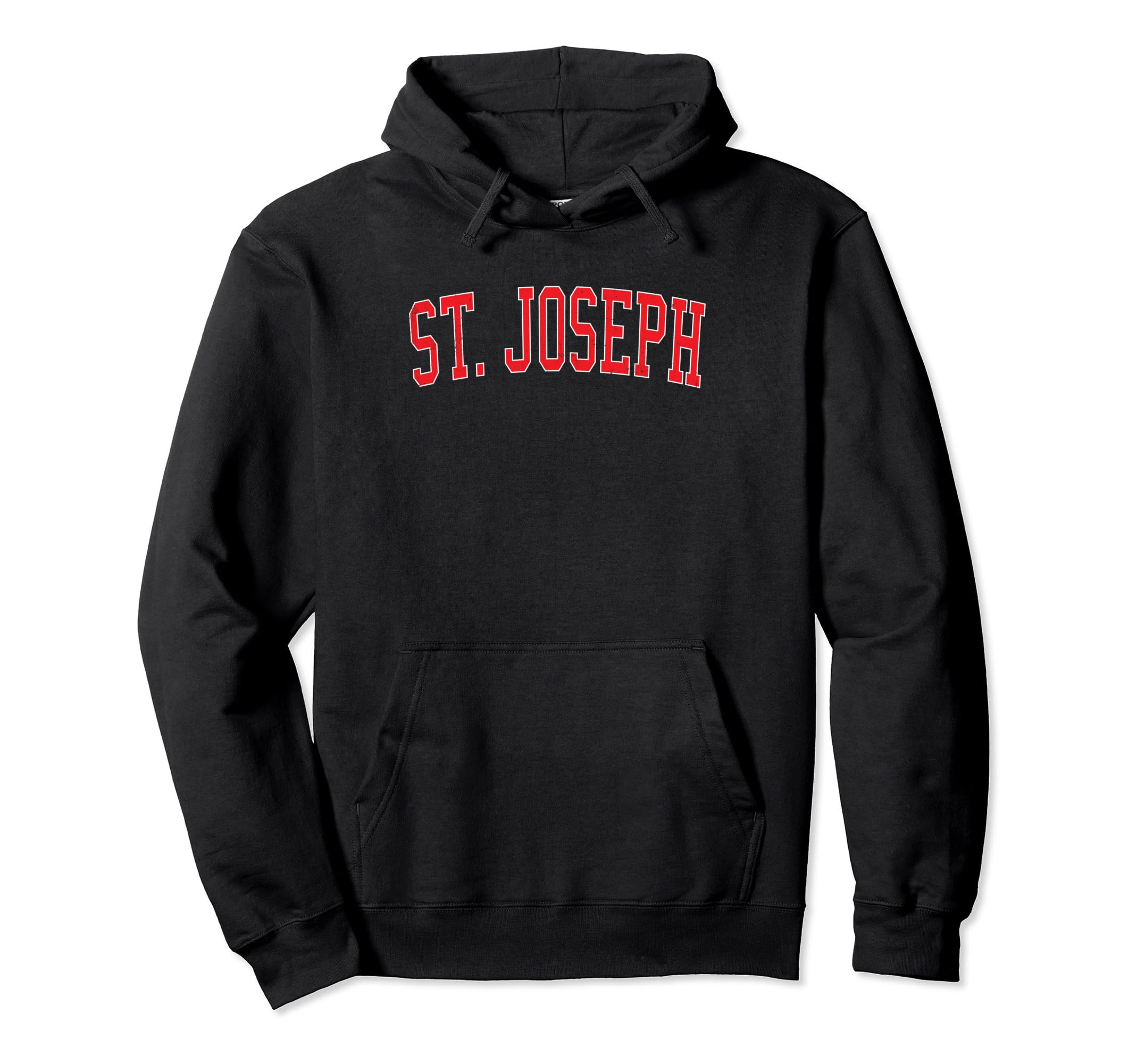 St Joseph Mi Distressed Red Varsity Hoodie - Custom Art Print Unisex - T-Shirt, Sweatshirt, Hoodie