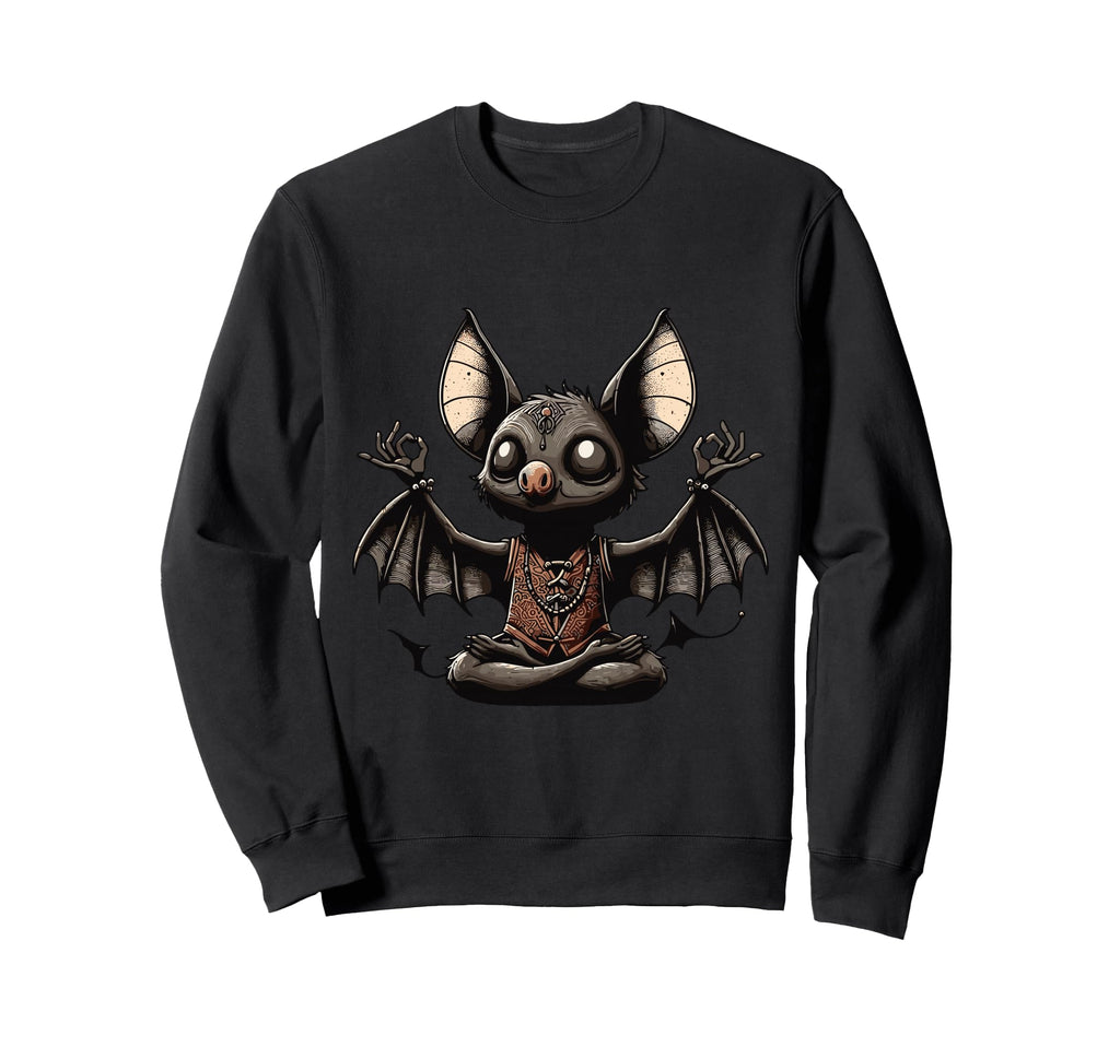 Meditation Bat Yoga Pose Relaxing Sweatshirt - Novelty Apparel Men Women - T-Shirt, Sweatshirt, Hoodie