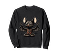Meditation Bat Yoga Pose Relaxing Sweatshirt - Novelty Apparel Men Women - T-Shirt, Sweatshirt, Hoodie
