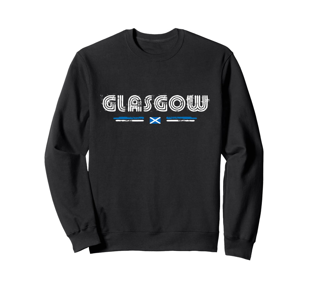 Glasgow Scotland 70S 80S Type Sweatshirt - Fun Novelty Design Unisex - T-Shirt, Sweatshirt, Hoodie