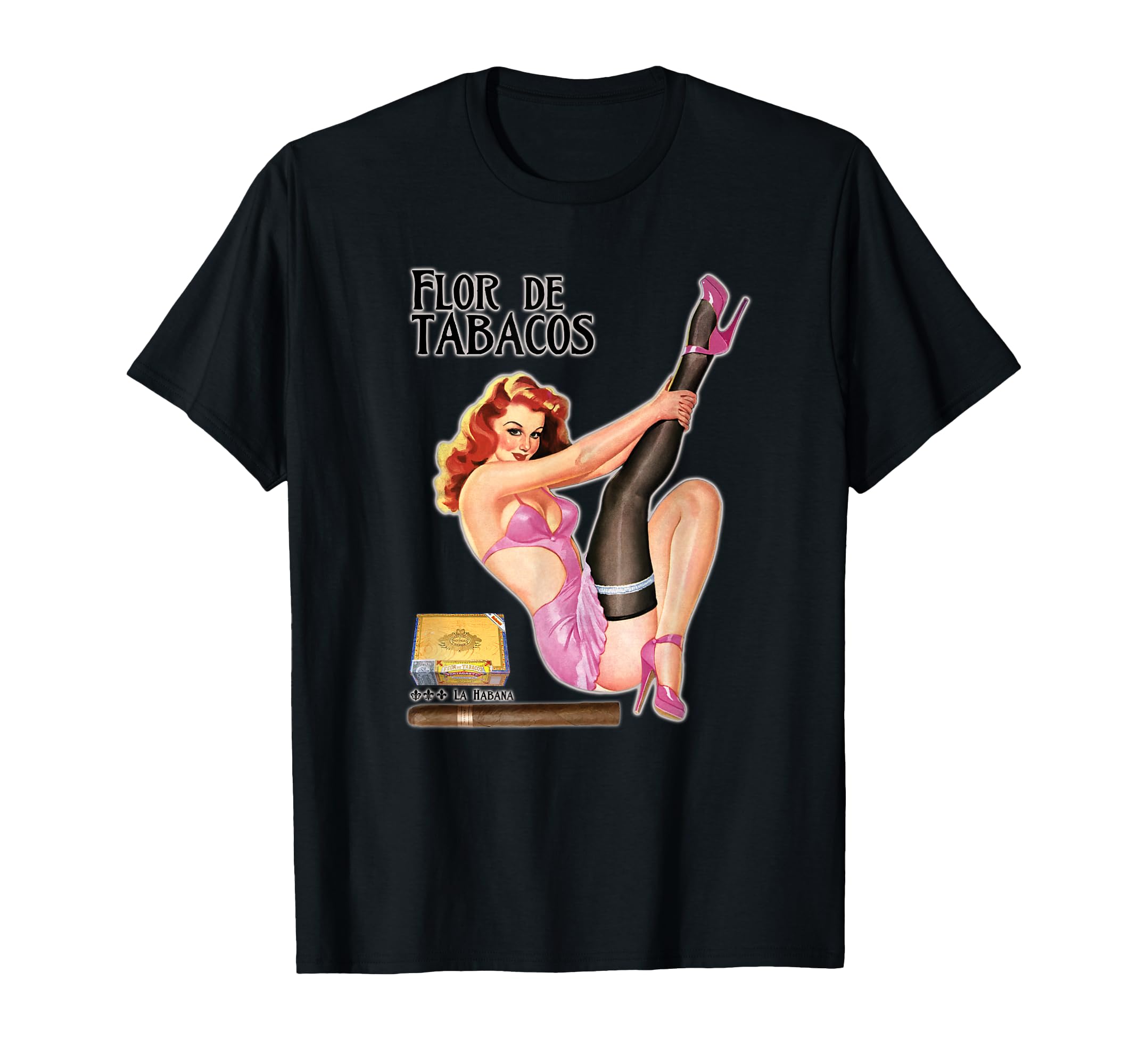 Flor De Tabacos Cigar Advertisement T-Shirt - Trendy Graphic for Adults - T-Shirt, Sweatshirt, Hoodie