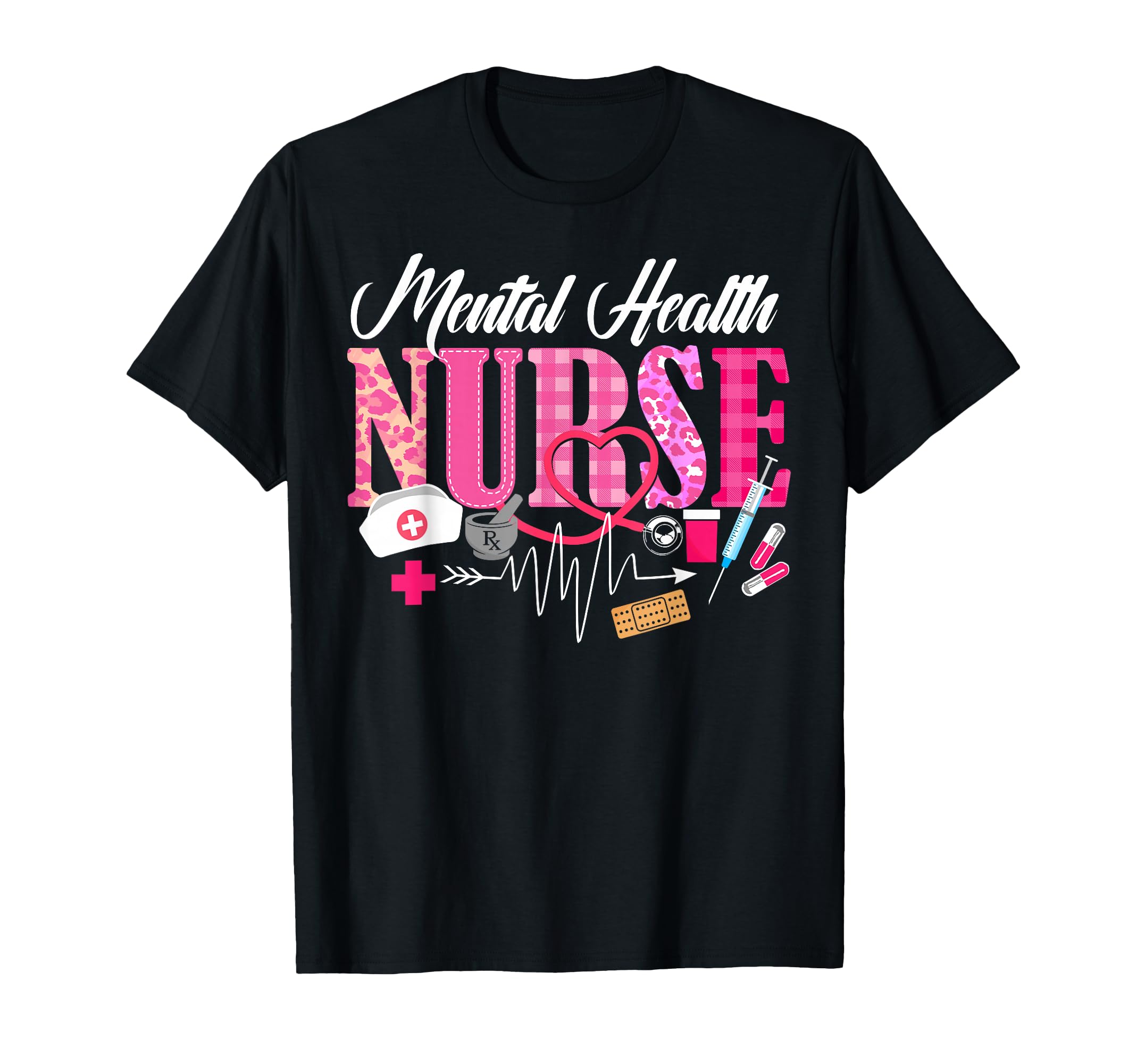 Mental Health Nurse Nursing Stethoscope T-Shirt - Custom Art Print Unisex - T-Shirt, Sweatshirt, Hoodie