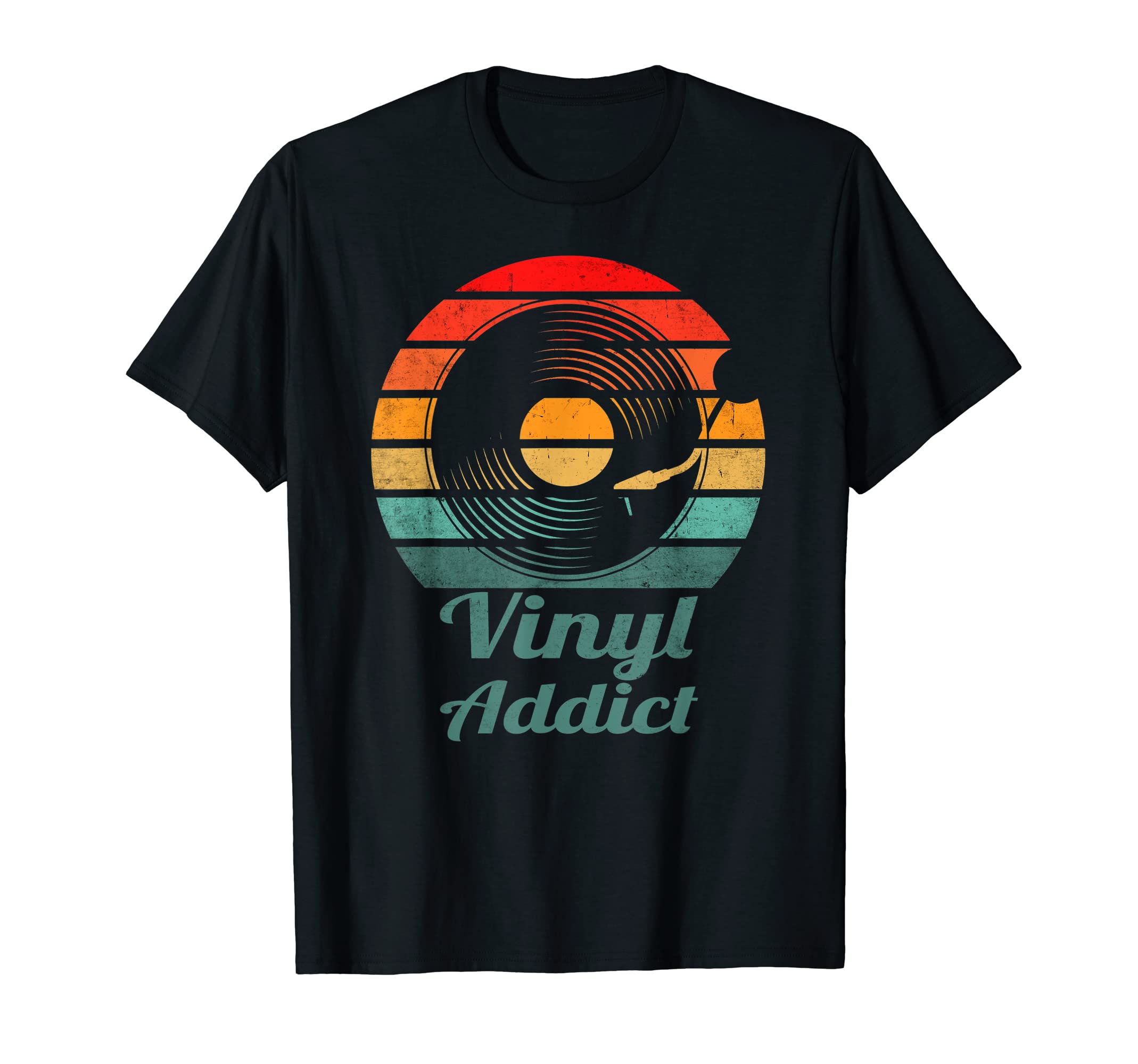 Vinyl Addict Record Oldschool Player T-Shirt - Unique Graphic Men Women - T-Shirt, Sweatshirt, Hoodie