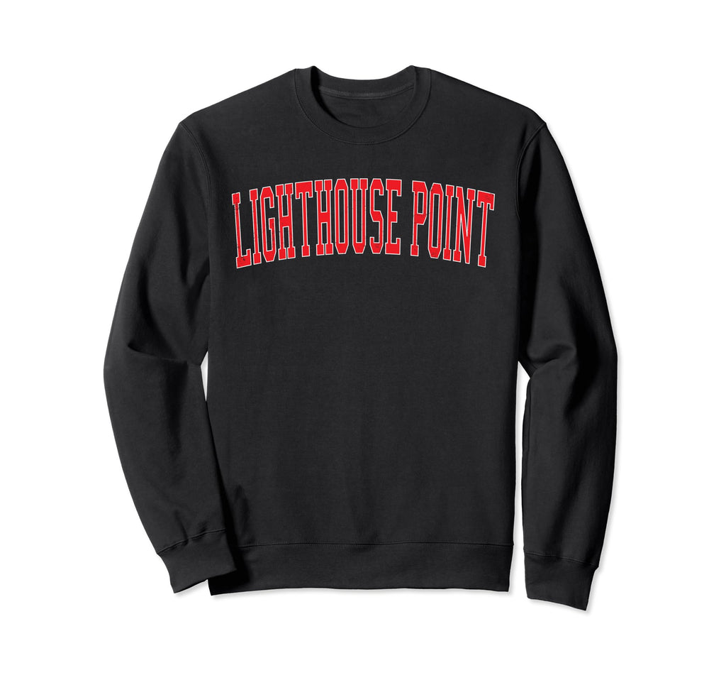 Lighthouse Point Fl Distressed Red Sweatshirt - Minimalist Print Men Women - T-Shirt, Sweatshirt, Hoodie