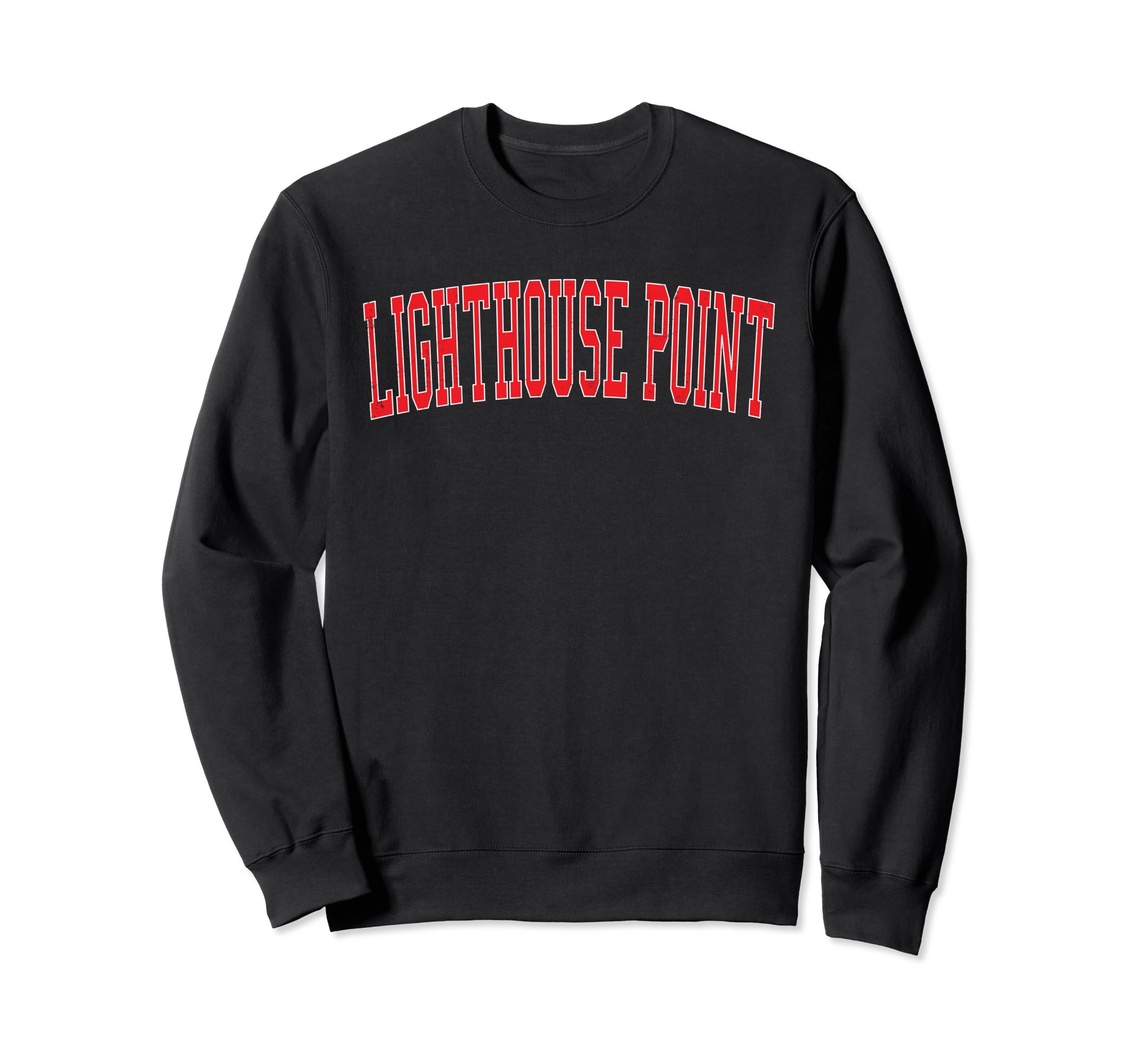 Lighthouse Point Fl Distressed Red Sweatshirt - Minimalist Print Men Women - T-Shirt, Sweatshirt, Hoodie