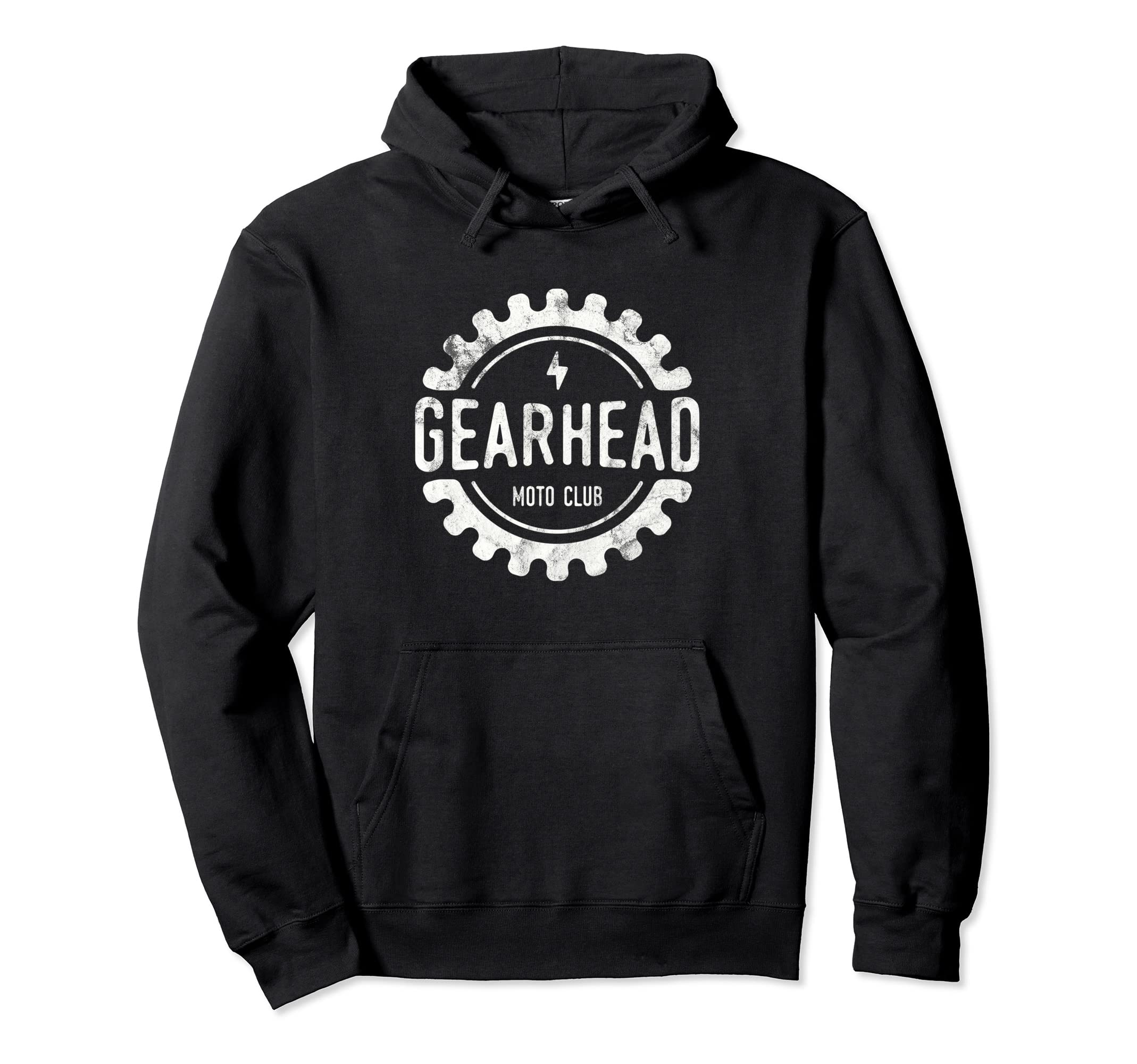 Gearhead Moto Club Motorcycle Hoodie - Unique Graphic for Adults - T-Shirt, Sweatshirt, Hoodie