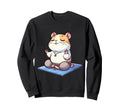 Meditation Hamster Yoga Pose Sweatshirt - Aesthetic Graphic Men Women - T-Shirt, Sweatshirt, Hoodie