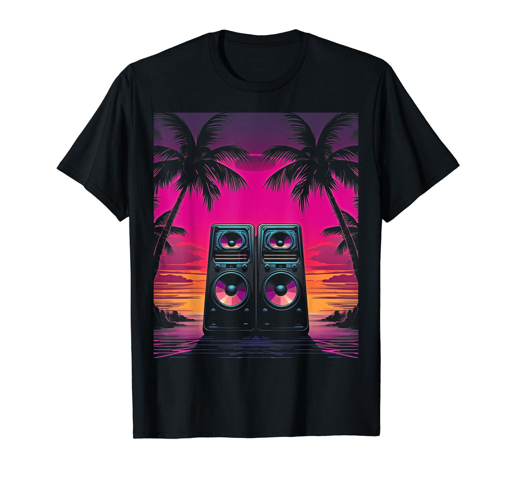 Vaporwave Stereo Speakers 80S Synthwave T-Shirt - Unique Graphic Men Women - T-Shirt, Sweatshirt, Hoodie