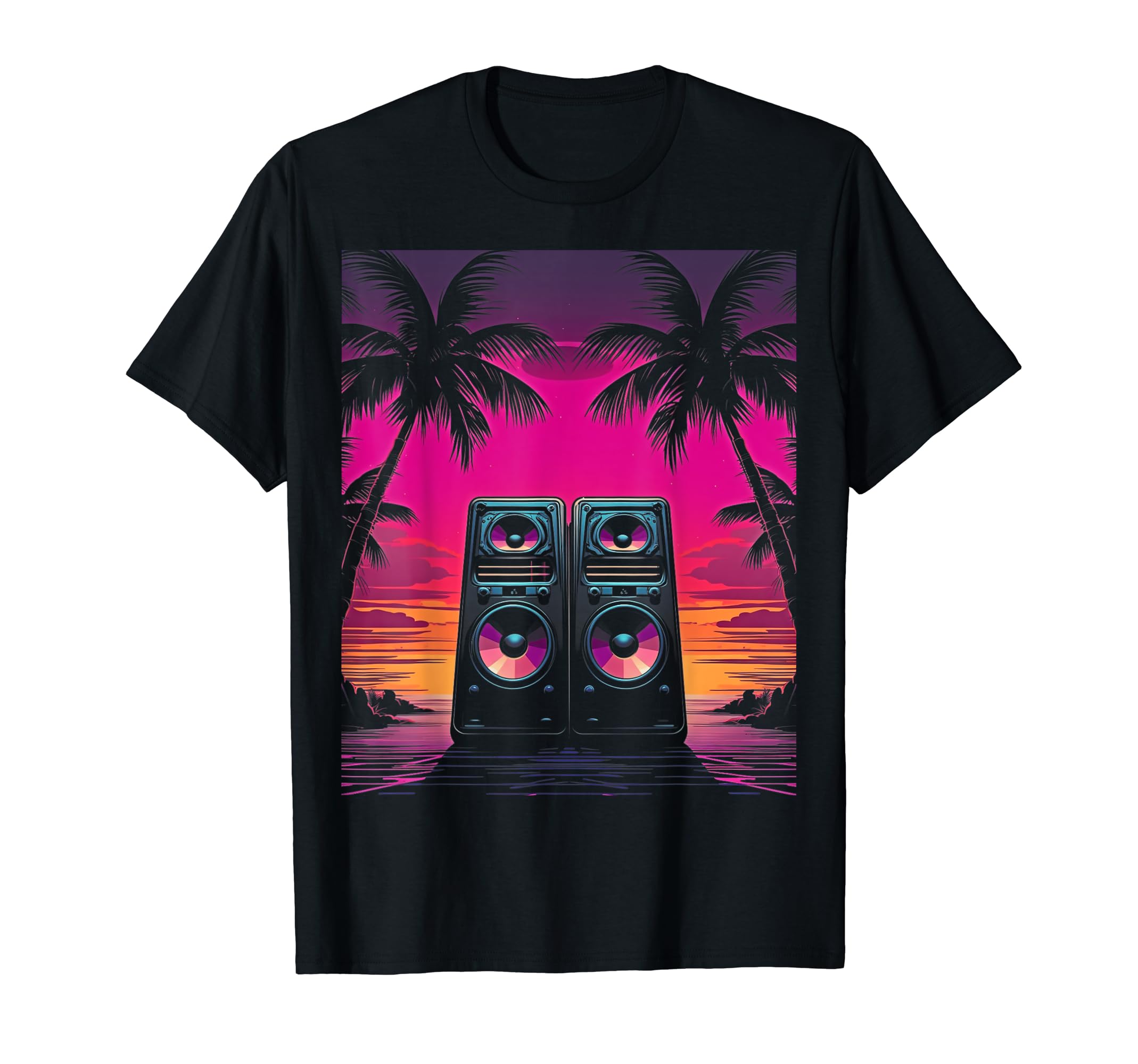 Vaporwave Stereo Speakers 80S Synthwave T-Shirt - Unique Graphic Men Women - T-Shirt, Sweatshirt, Hoodie