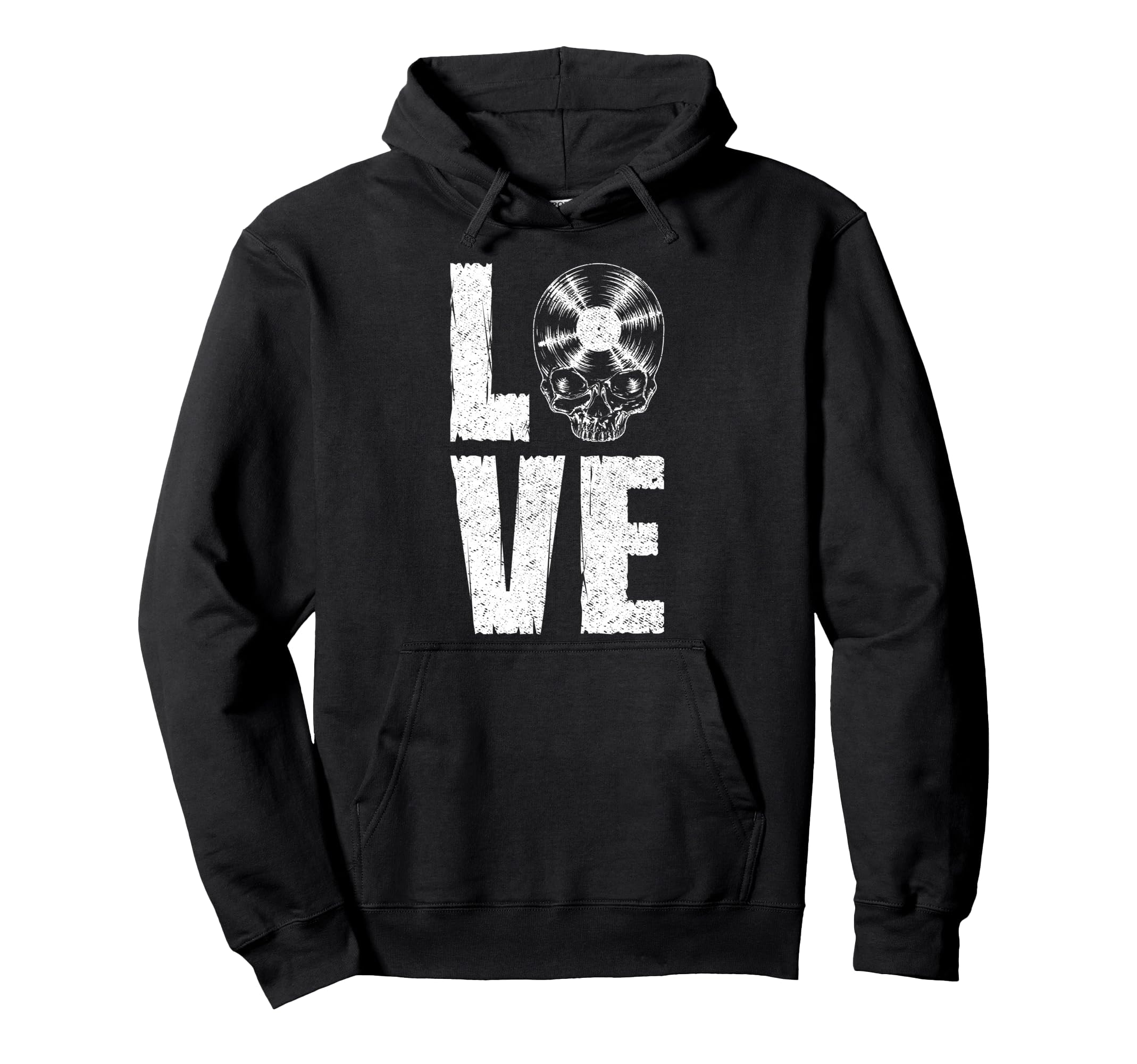 I Love Vinyl Old School Record Hoodie - Custom Art Print Men Women - T-Shirt, Sweatshirt, Hoodie