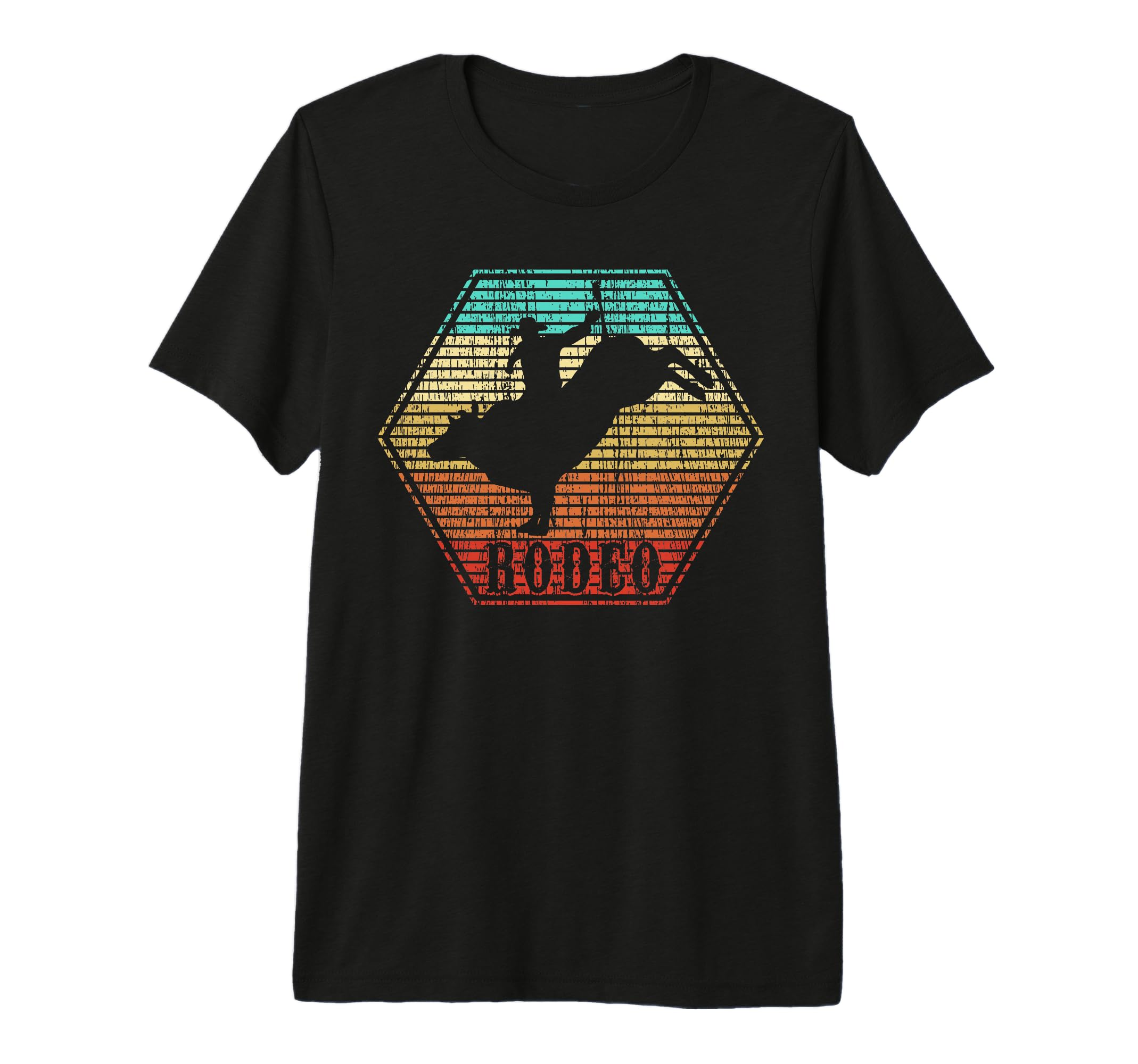 Rodeo Bull Riding Cowboy Tri Blend T-Shirt - Graphic Print for Adults - T-Shirt, Sweatshirt, Hoodie