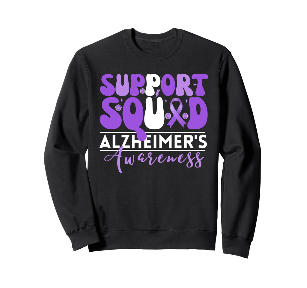 Support Squad Alzheimers Alzheimers Sweatshirt - Graphic Print Men Women - T-Shirt, Sweatshirt, Hoodie