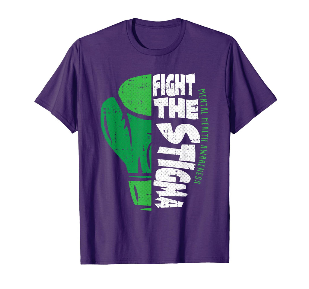 Fight Stigma Mental Health Awareness T-Shirt - Novelty Apparel for Adults - T-Shirt, Sweatshirt, Hoodie