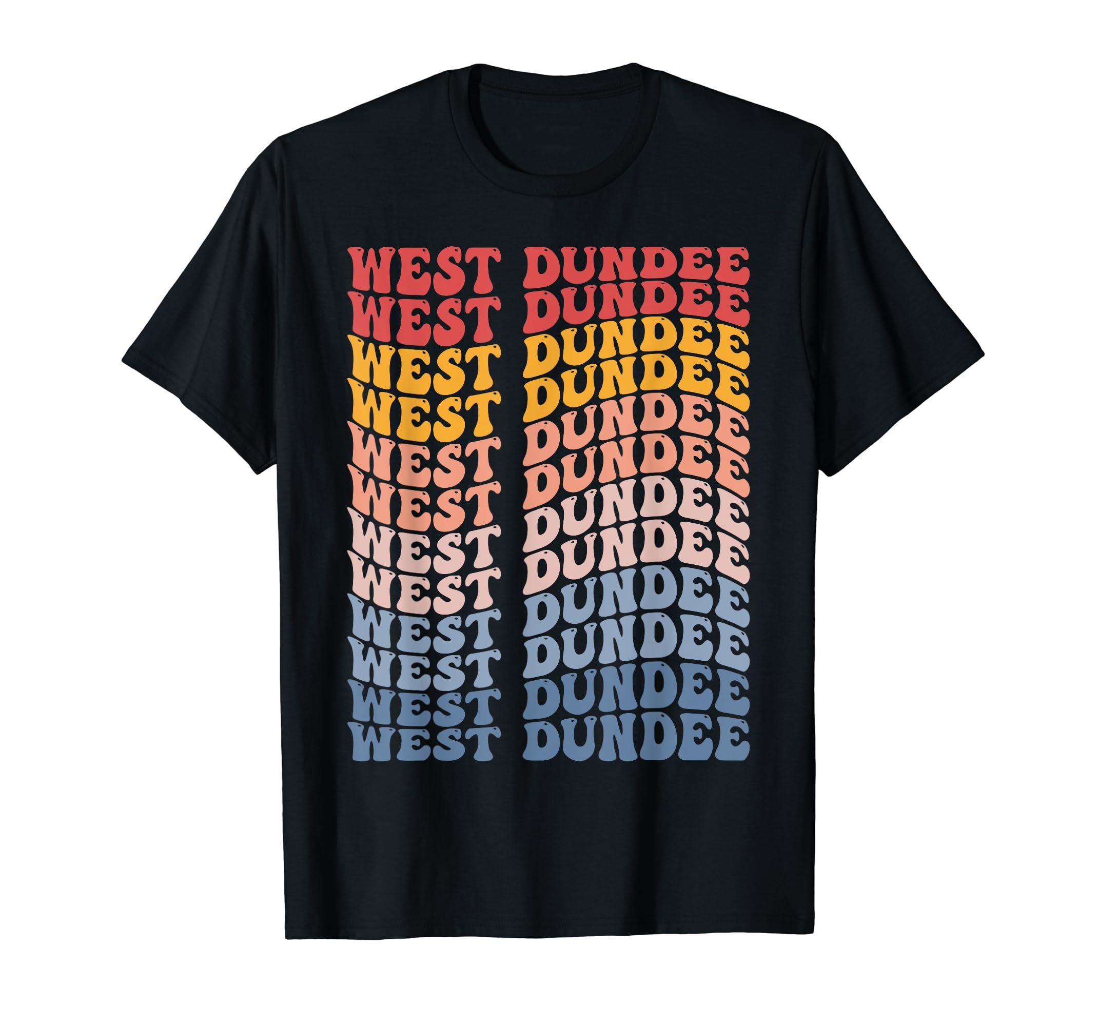West Dundee City Groovy T-Shirt - Minimalist Print Unisex - T-Shirt, Sweatshirt, Hoodie