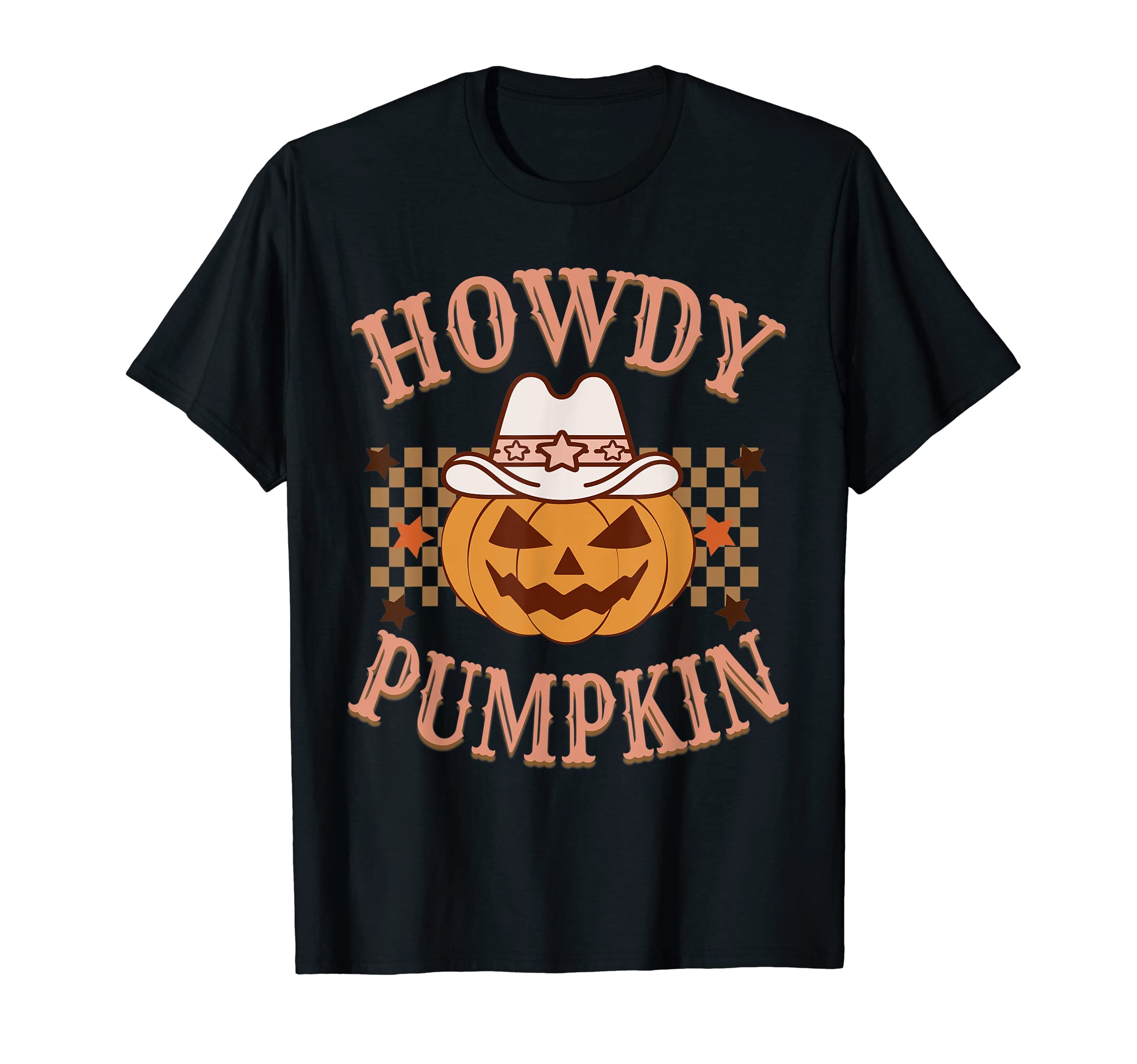 Halloween Western Rodeo Howdy Pumpkin T-Shirt - Trendy Graphic Unisex - T-Shirt, Sweatshirt, Hoodie