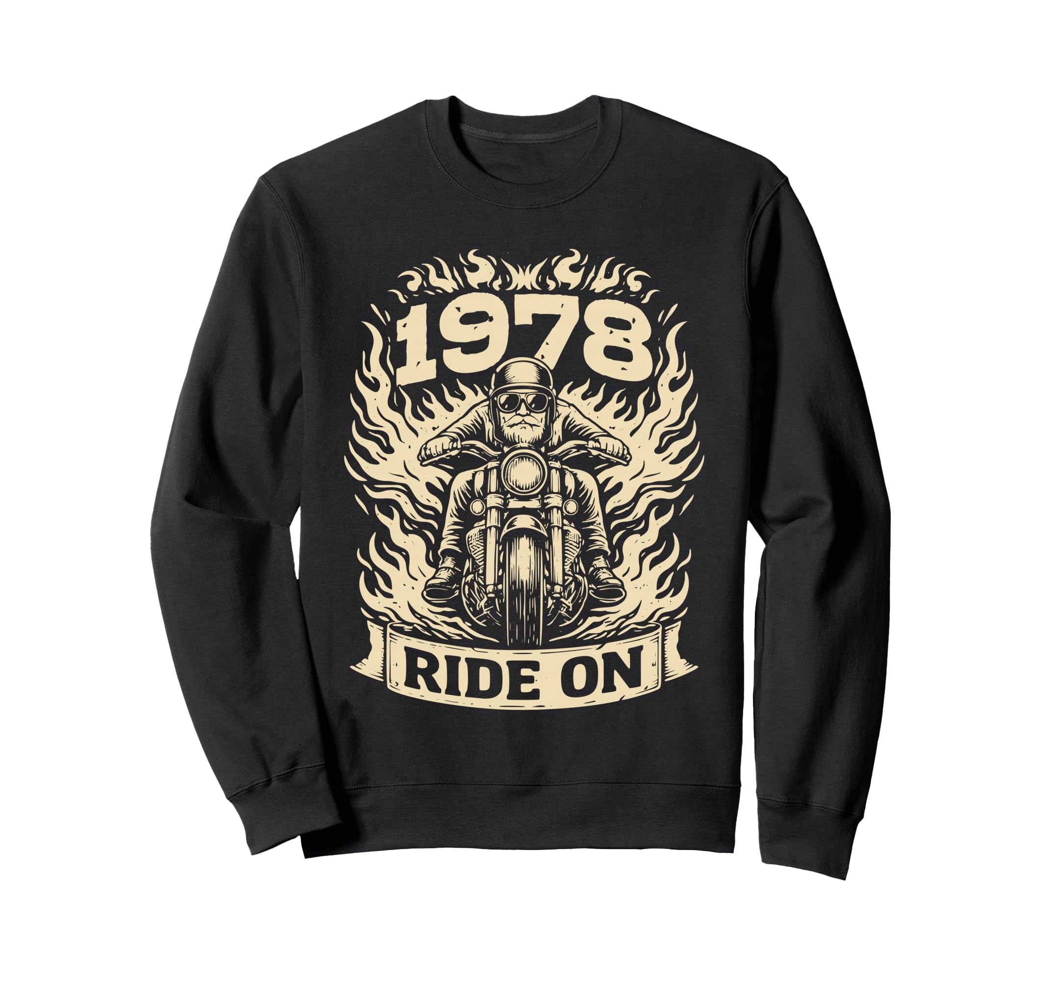 Biker 1978 Ride Birthday Sweatshirt - Aesthetic Graphic Men Women - T-Shirt, Sweatshirt, Hoodie