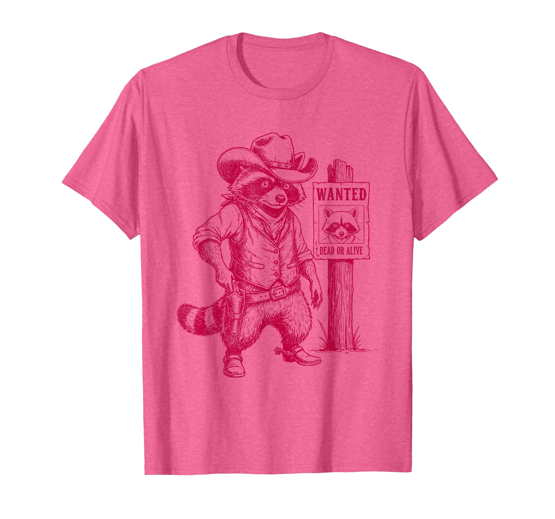 Raccoon Cowboy Western Outlaw T-Shirt - Minimalist Print Unisex - T-Shirt, Sweatshirt, Hoodie