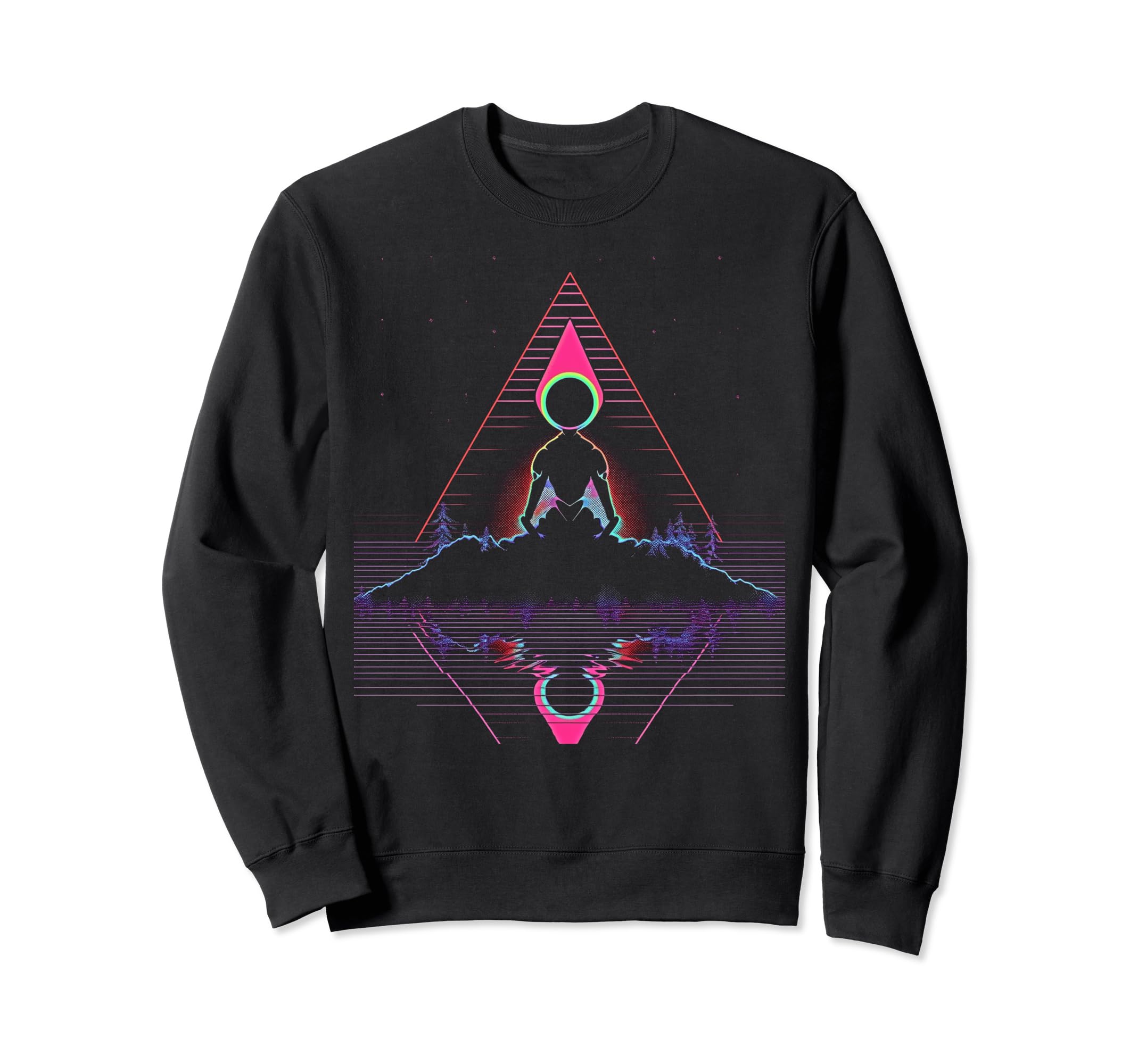 Synthwave Alien Buddha Cyberpunk Sweatshirt - Streetwear Style Men Women - T-Shirt, Sweatshirt, Hoodie