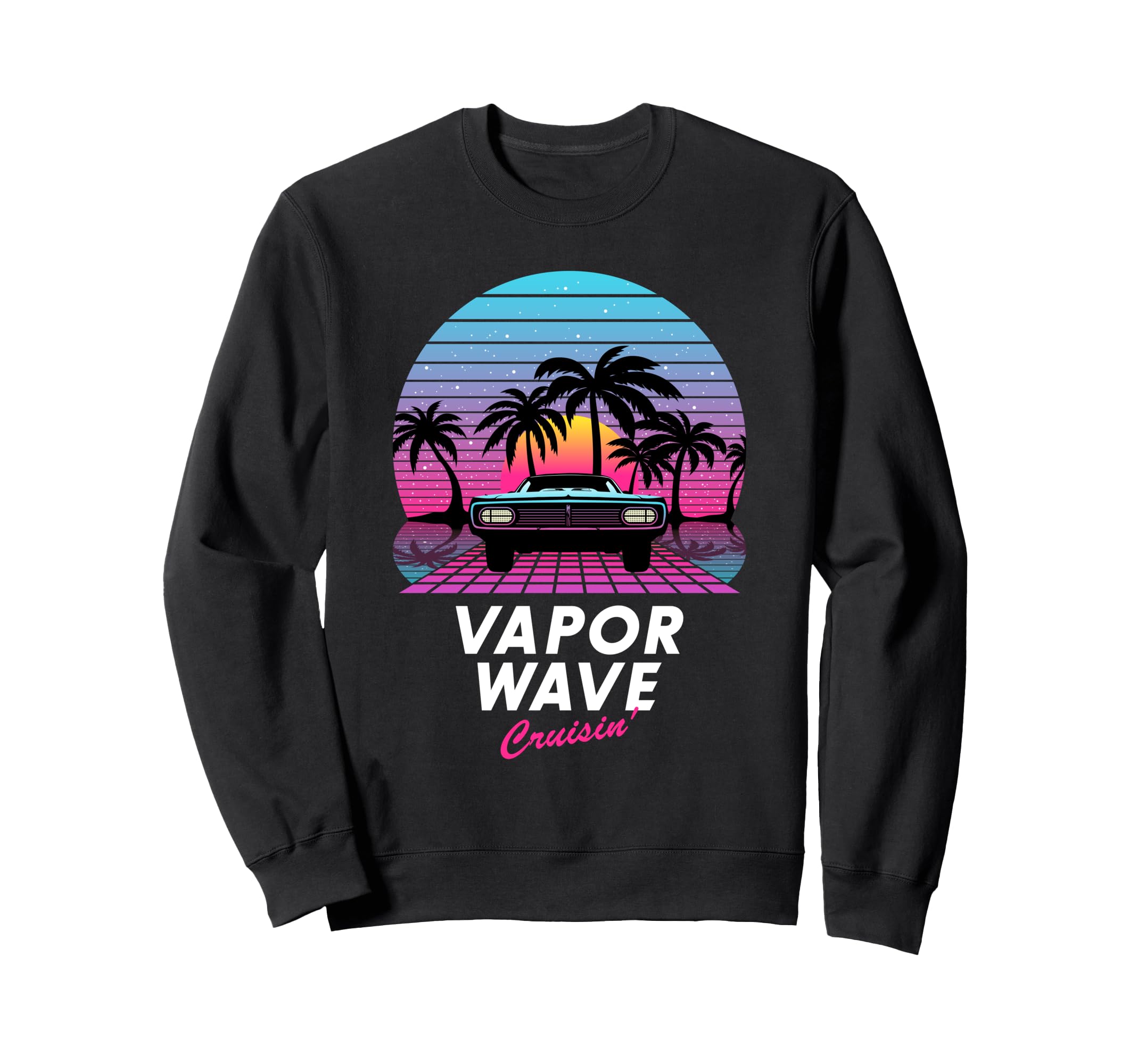 Sunset Vaporwave Cruisin Aesthetic Sweatshirt - Novelty Apparel Unisex - T-Shirt, Sweatshirt, Hoodie