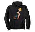 Hot Blonde Pin Up Lingerie Puppy Pinup Hoodie - Novelty Apparel Men Women - T-Shirt, Sweatshirt, Hoodie