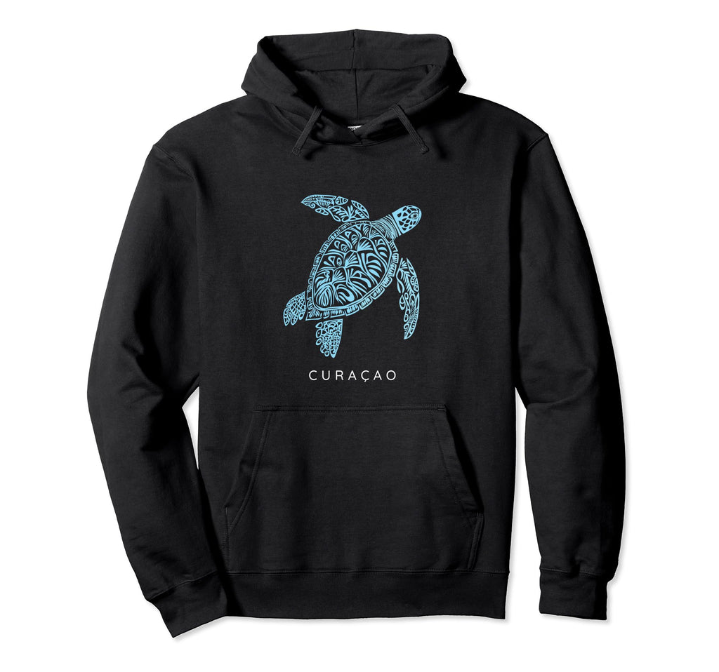 Tribal Sea Turtle Cura Ao West Indies Hoodie - Aesthetic Graphic Unisex - T-Shirt, Sweatshirt, Hoodie