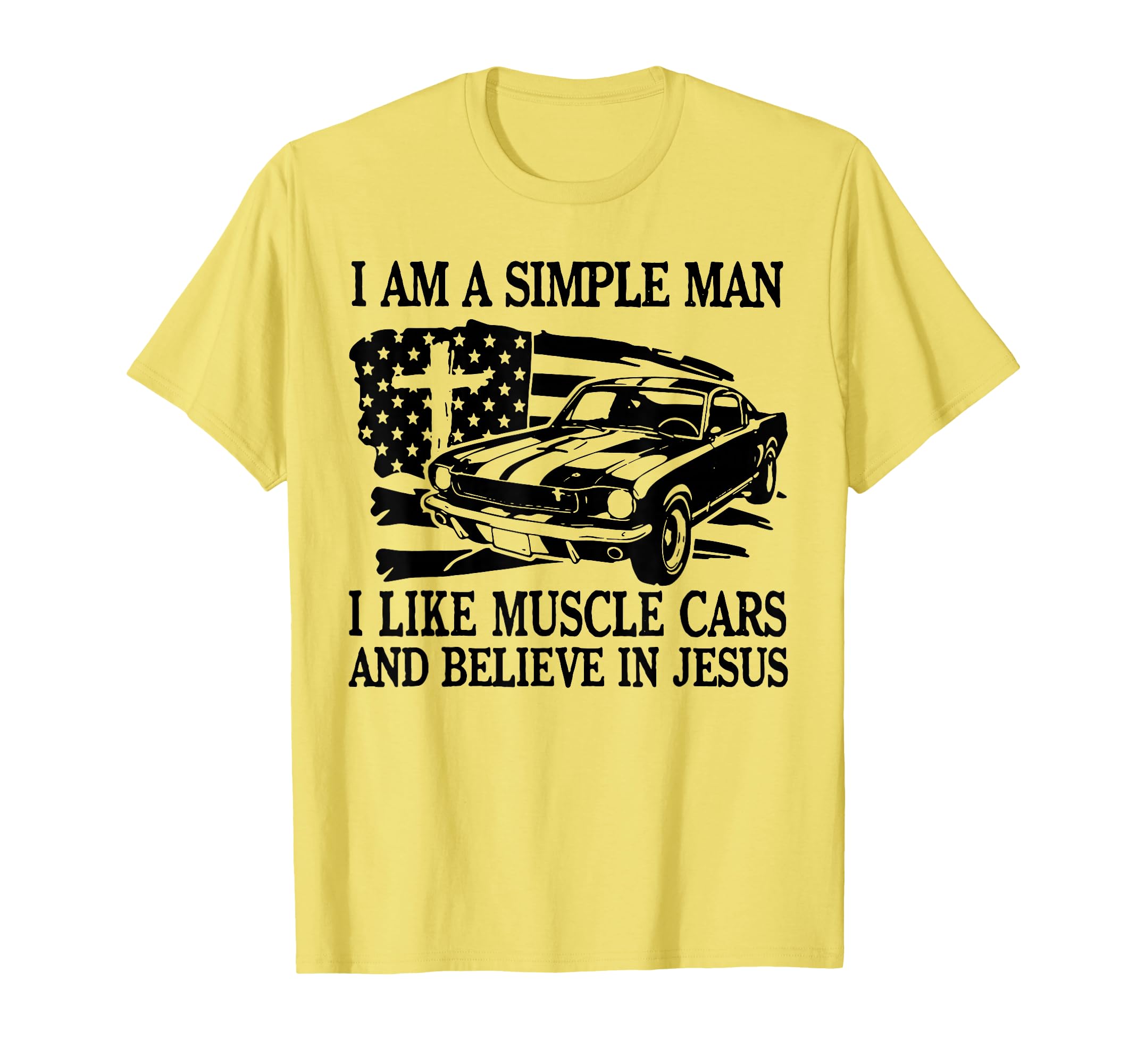I Am Simple I Like Muscle Cars And T-Shirt - Trendy Graphic for Adults - T-Shirt, Sweatshirt, Hoodie