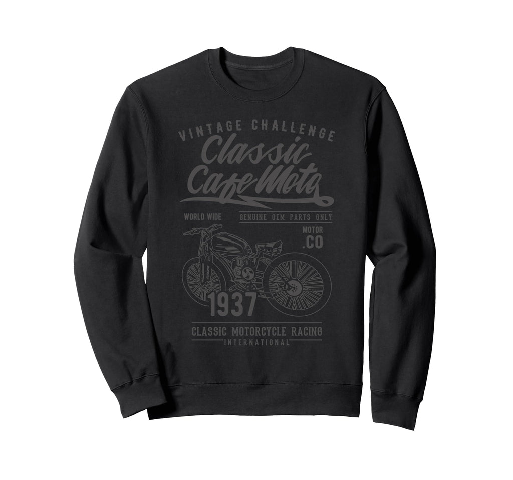 Cafe Racer Motorcycle Sweatshirt - Graphic Print Unisex - T-Shirt, Sweatshirt, Hoodie