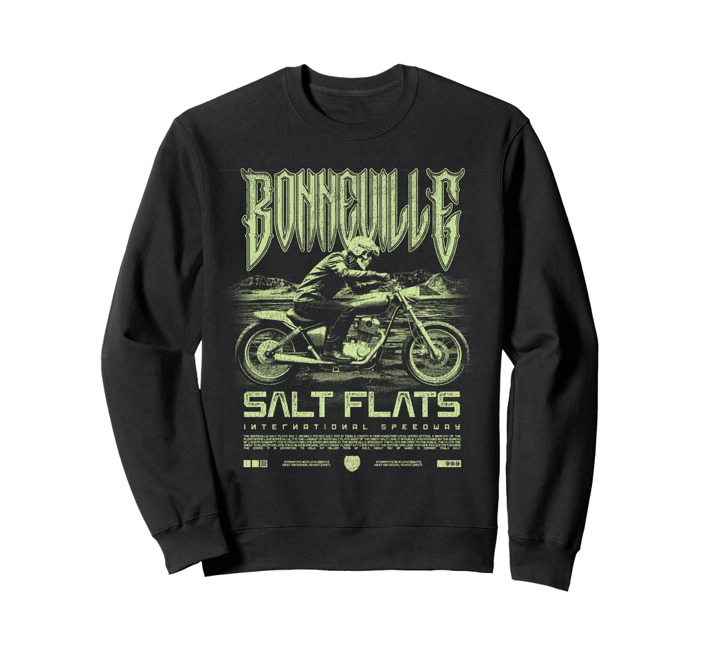 Bonneville Salt Flats Motorcycle Sweatshirt - Custom Art Print for Adults - T-Shirt, Sweatshirt, Hoodie