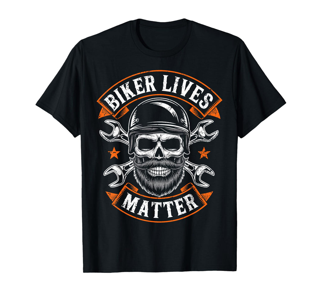 Skull Biker Lives Matter Motorcycles T-Shirt - Minimalist Print for Adults - T-Shirt, Sweatshirt, Hoodie